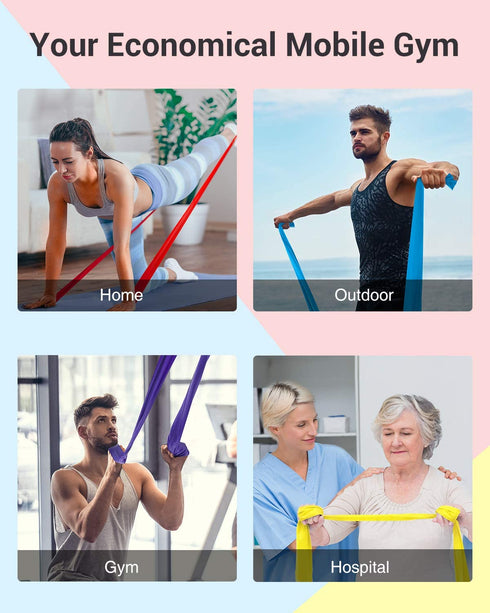Yoga Band Resistance Pull Bands Pilates Yoga Home Exercise Latex Thera band