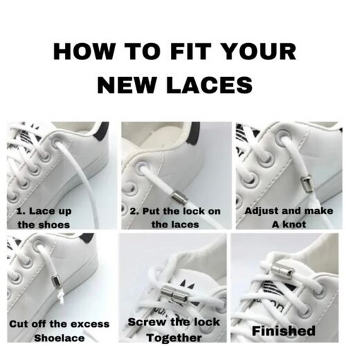 No Tie Elastic Trainer Shoe Laces
