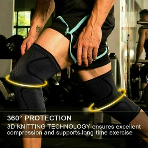 Knee Support Compression Sleeve Brace Patella Arthritis Pain Relief Gym Sports